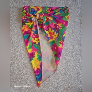 Source Unknown Vibrant Floral Swim Sarong